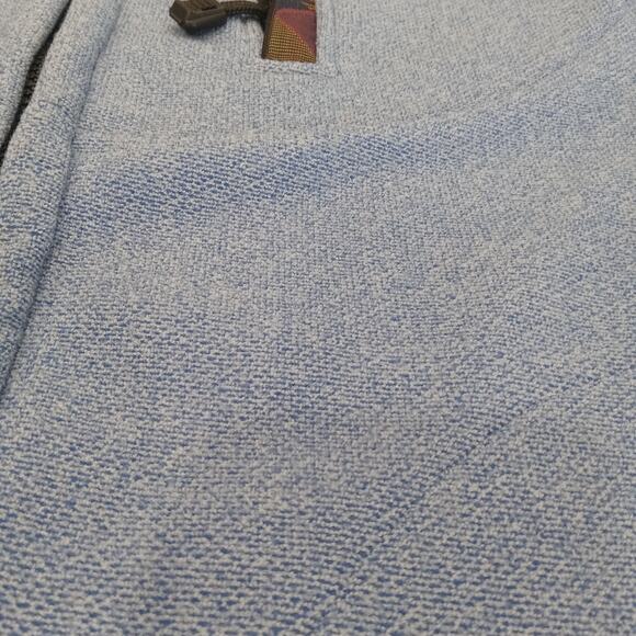 Mens XXL Western Aztec Trim Southwestern Blue Vest Fleece Full Zip Pockets Cozy - Picture 4 of 13